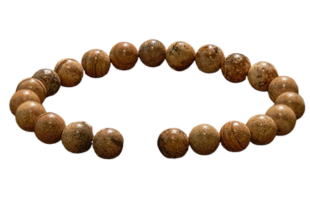 Olivenorma Armband aus natürlichem Lavastein und Jaspisperlen