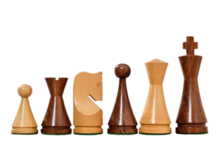 19. Jahrhundert Klassische Gewichtete Kegel Schachfiguren Sheesham 4.09" König