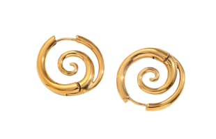 2 Stück Falsche Gestreckte Spiral Clicker Ohrringe