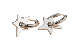 2PCS Unregelmäßige Sterne-Hoop-Ohrringe