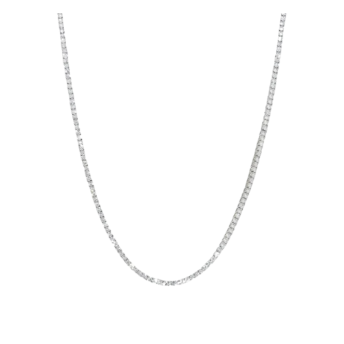 3mm Moissanite Tennis Kette - Silber - D Farbe - VVS1