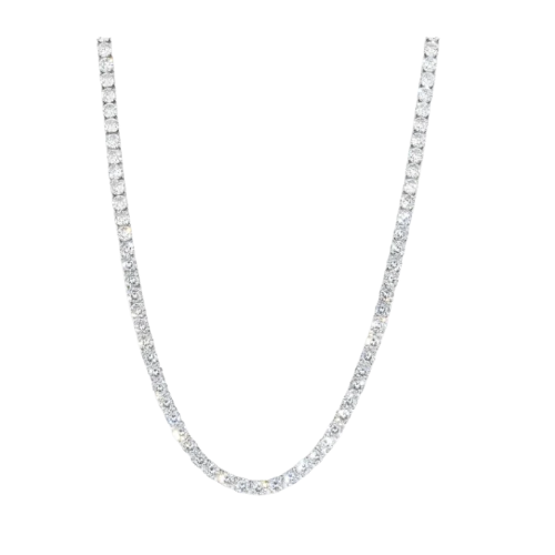 5mm Moissanite Tennis Kette - Silber - D Farbe - VVS1
