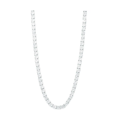 6mm Moissanite Tennis Kette - Silber - D Farbe - VVS1
