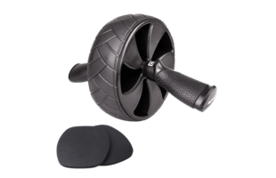 Ab Wheel with Slip-Resistant Knee Pads for Training the Abdominal and Core Musculature