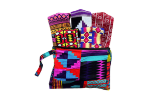 African Socks / Afro Socks Set SANKOFA with Bag