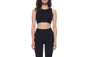 All Day Ribbed Cropped Top Black