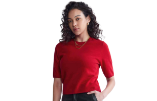 ASOBIO Lightweight 100% Wool Crewneck Top