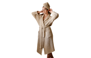 Bathrobe Waffle Piqué Stonewashed