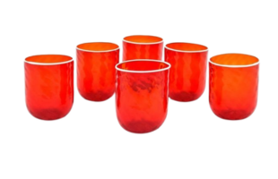 BICCHIERI ROMBI Set 6 Gläser authentisches mundgeblasenes Murano-Glas Made Italy