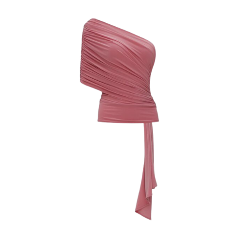 Blouse with Diagonal Draping