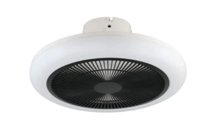 Deckenventilator mit Licht Kostrena Schwarz/Weiss