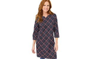 Checkered Jersey Dress