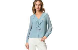 Chiffon Blouse with Ruffles