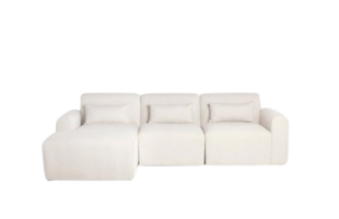 Cillian 3-Sitzer-Modularsofa mit Chaiselongue links beige