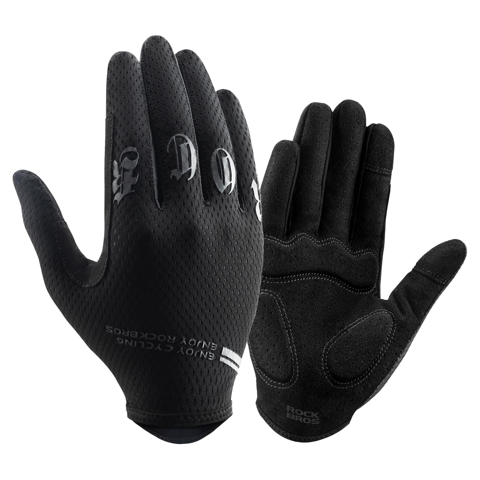 ROCKBROS Atmungsaktive Fahrradhandschuhe für Männer - Touchscreen MTB Handschuhe