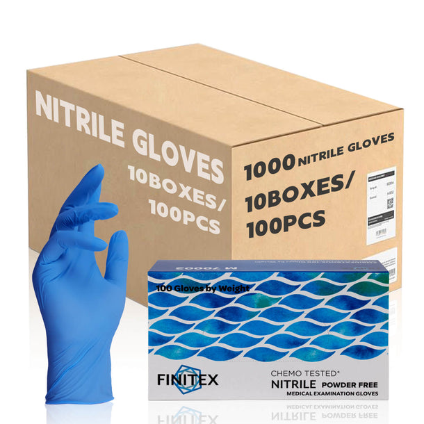 FINITEX Blue Nitrile Gloves 1,000pcs 4 Mil