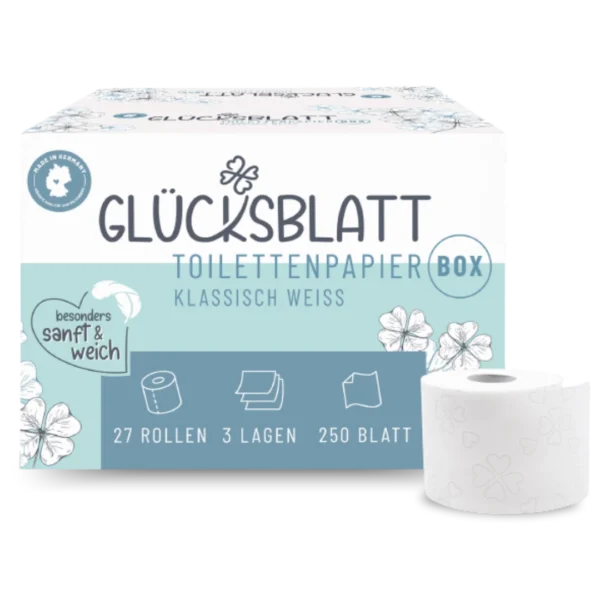 Toilettenpapier „KLASSISCH WEISS“ Vorratsbox