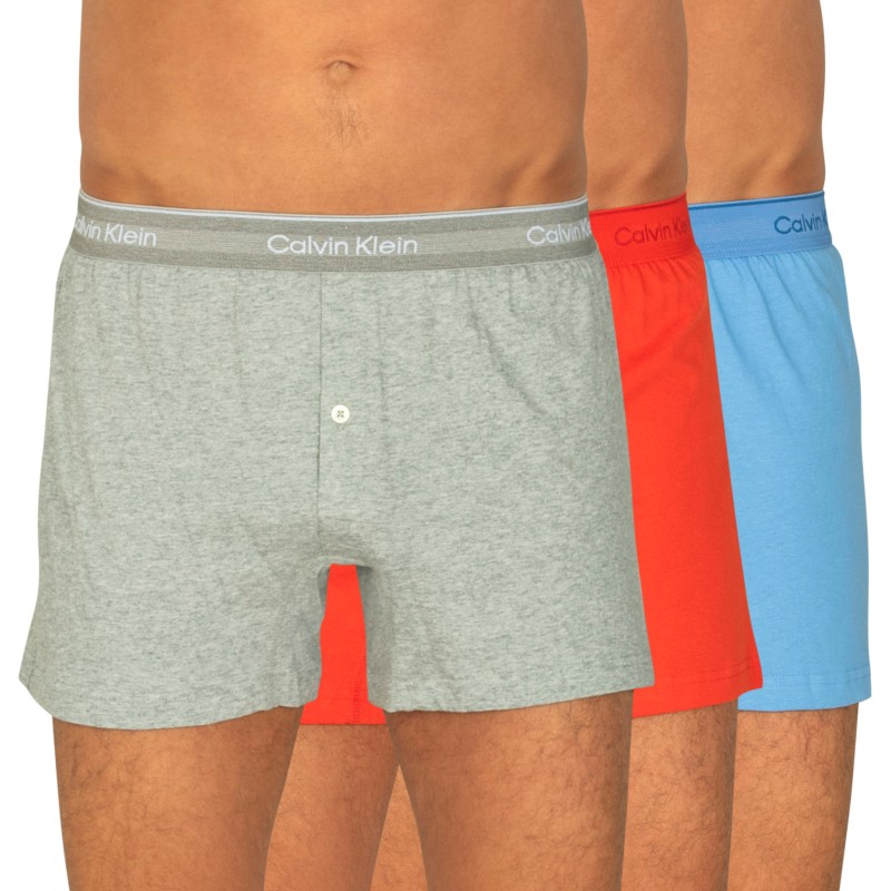Calvin Klein 3-Piece Boxer Shorts Set Red, Blue & Gray