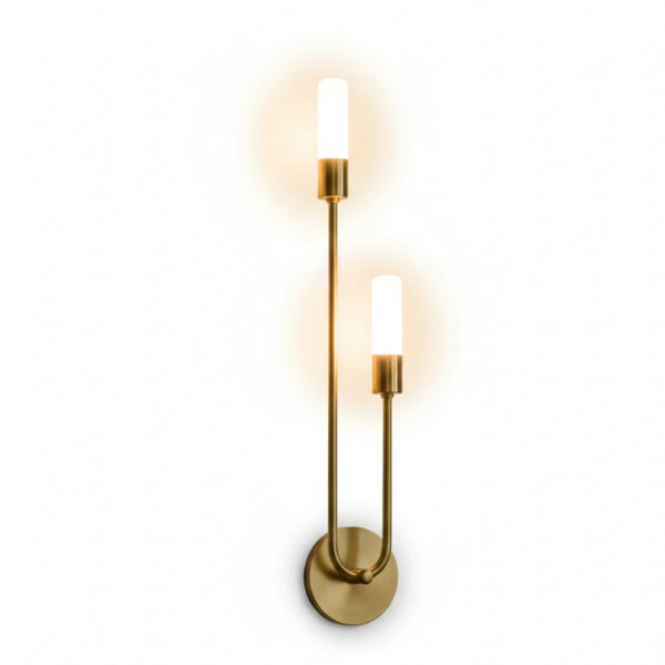 Excelis Modern U-Shaped Linear Wall Light – Gold Metal for Bedroom/Living Room