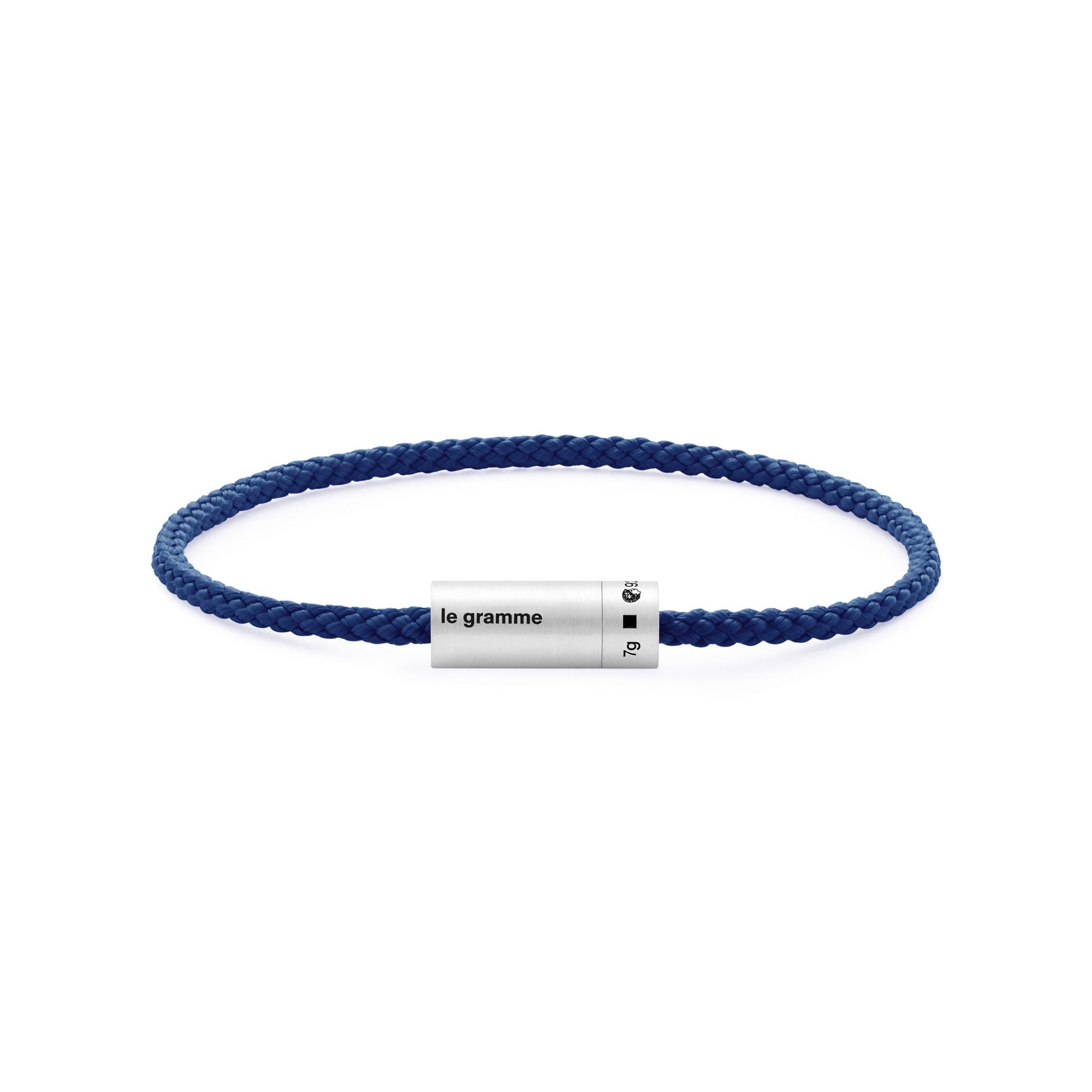 7g Brushed Sterling Silver Nato Cable Bracelet