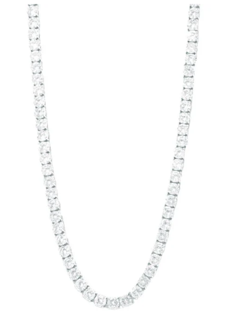 6mm Diamant Tennis-Kette - 14k Weißgold