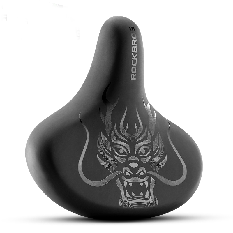 ROCKBROS Komfort Shock Absorption Fahrrad-Sattel Weicher Breiter Sitz für Männer Frauen
