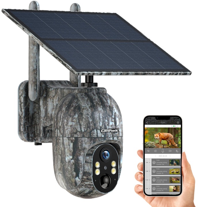 Campark TC27 4G LTE Cellular Trail Kamera 2,5K Wireless Solar Powered Cam mit Sofortbenachrichtigung und Farbnachtansicht