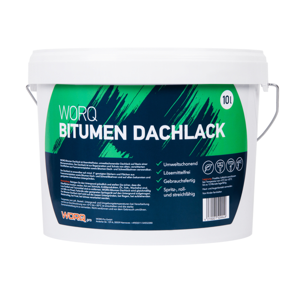 10 KG WORQ Bitumen Roof Lacquer
