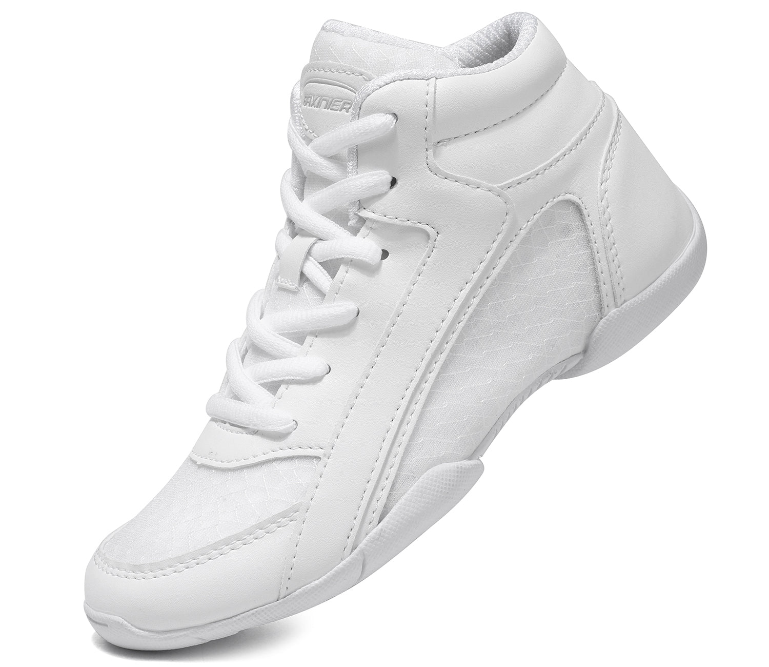 BAXINIER Girls High Top White Cheerleading Shoes Lightweight Youth Woman Cheer Dance Sneakers