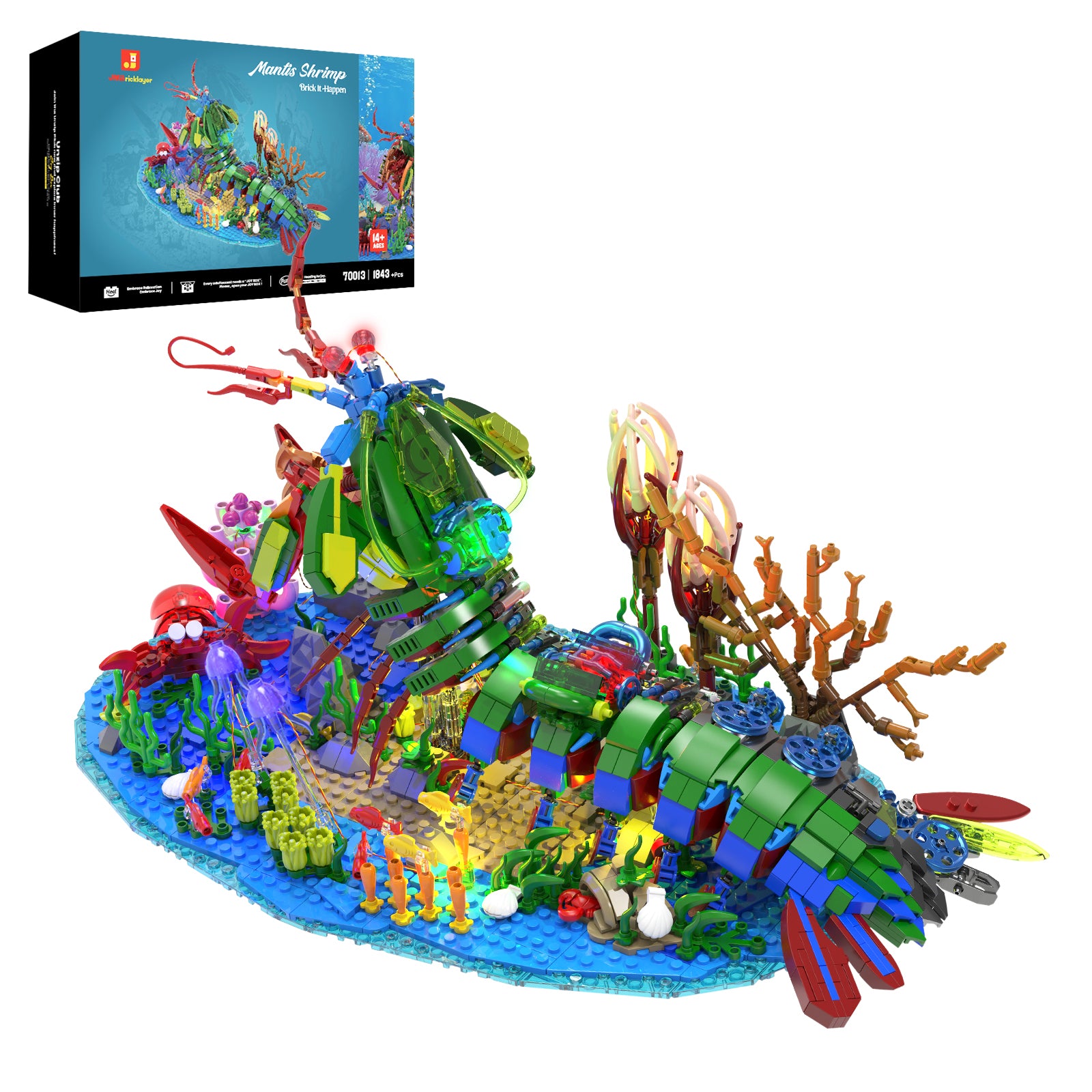 Mantis Shrimp Baukasten 70013 | 1843+PCS | 15 LED-Leuchten