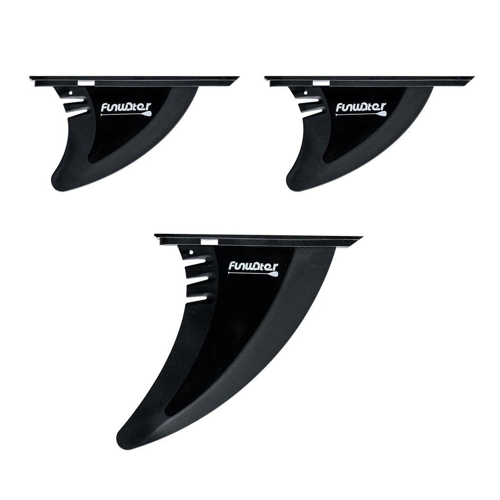 1 Hauptfinne und 2 Seitenfinnen-Set für Flachbasis