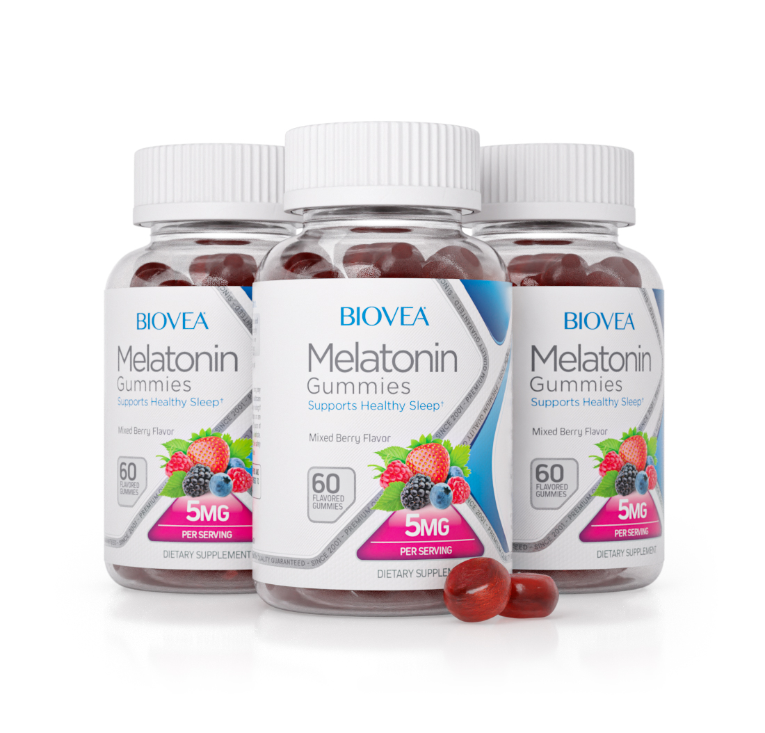 Melatonin Gummies 5mg (Mixed Berry) 180 Gummies VALUE PACK by BIOVEA