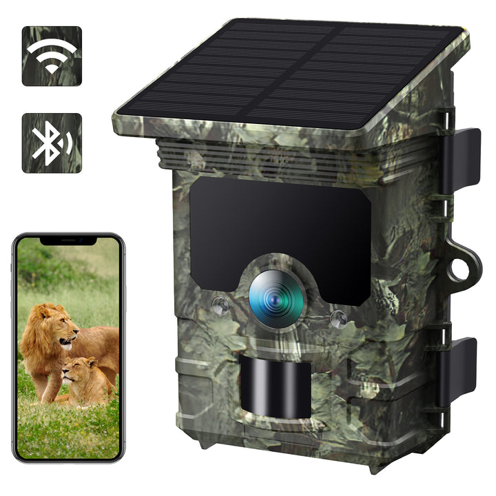 Campark TC02 4K 46MP Solarbetriebene WiFi Bluetooth Wildkamera