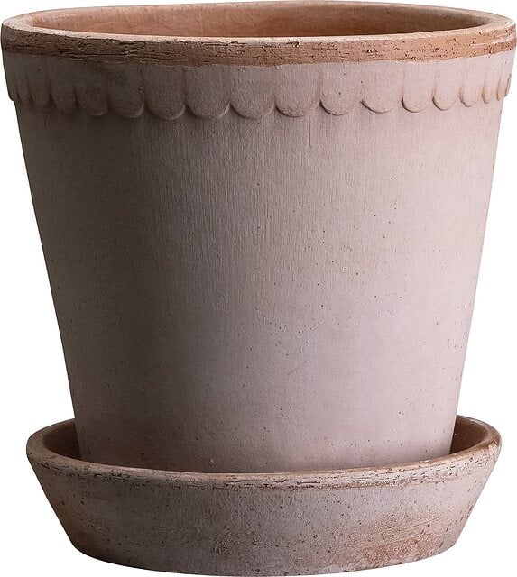 Helena Blumentopf 12 cm rosa mit Untersetzer