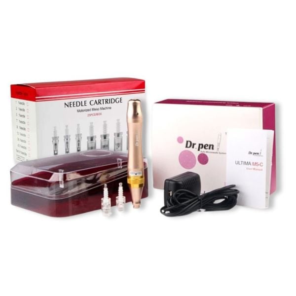Micro-Needle Dermapen Set from Dr. Pen with 25 Disposable Needles - Available in Gold or Violet
