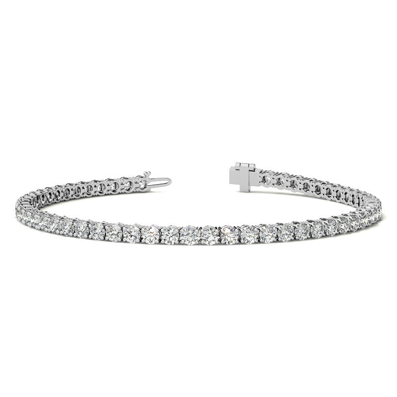 3,00 CTW AGI-zertifiziertes Tennisarmband mit Labor-gezüchtetem Diamanten in 14K Gelbgold oder Weißgold – G/VS Klarheit