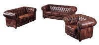 Chesterfield Sofagarnitur Bristol, Wischleder