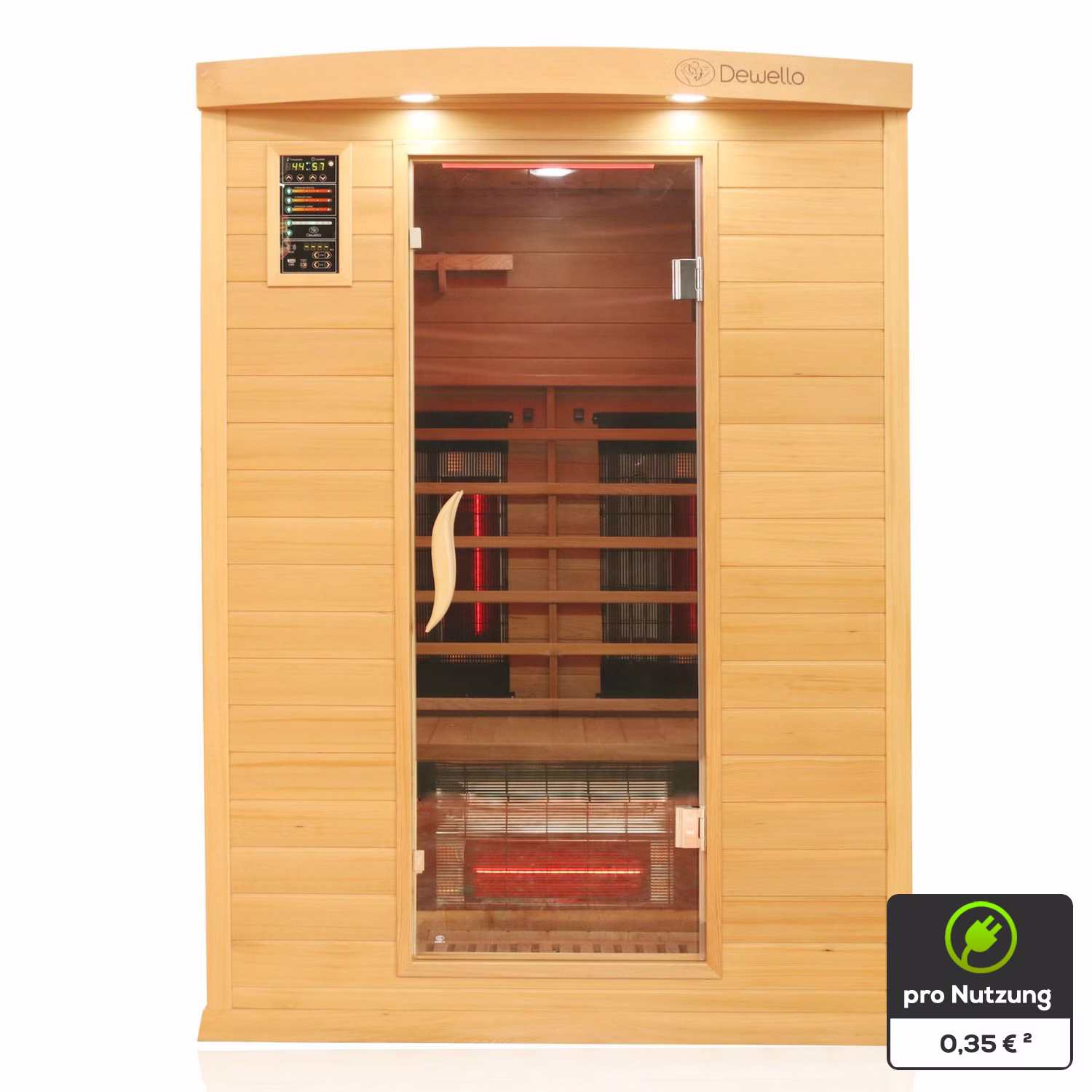 Dewello Pierson Pro Infrarotkabine Hemlock/Zeder 135x105