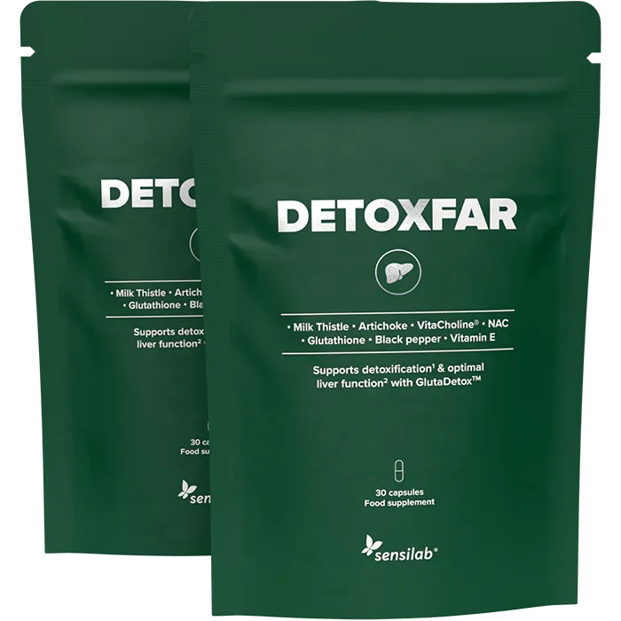 DetoxFAR – Nahrungsergänzungsmittel mit GlutaDetox und Cholin zur Unterstützung der Leber (2 Packungen)