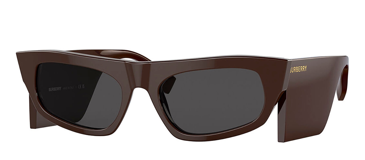 Burberry PALMER BE 4385 403787 Mode Kunststoff Braune Sonnenbrille mit Grauem Glas