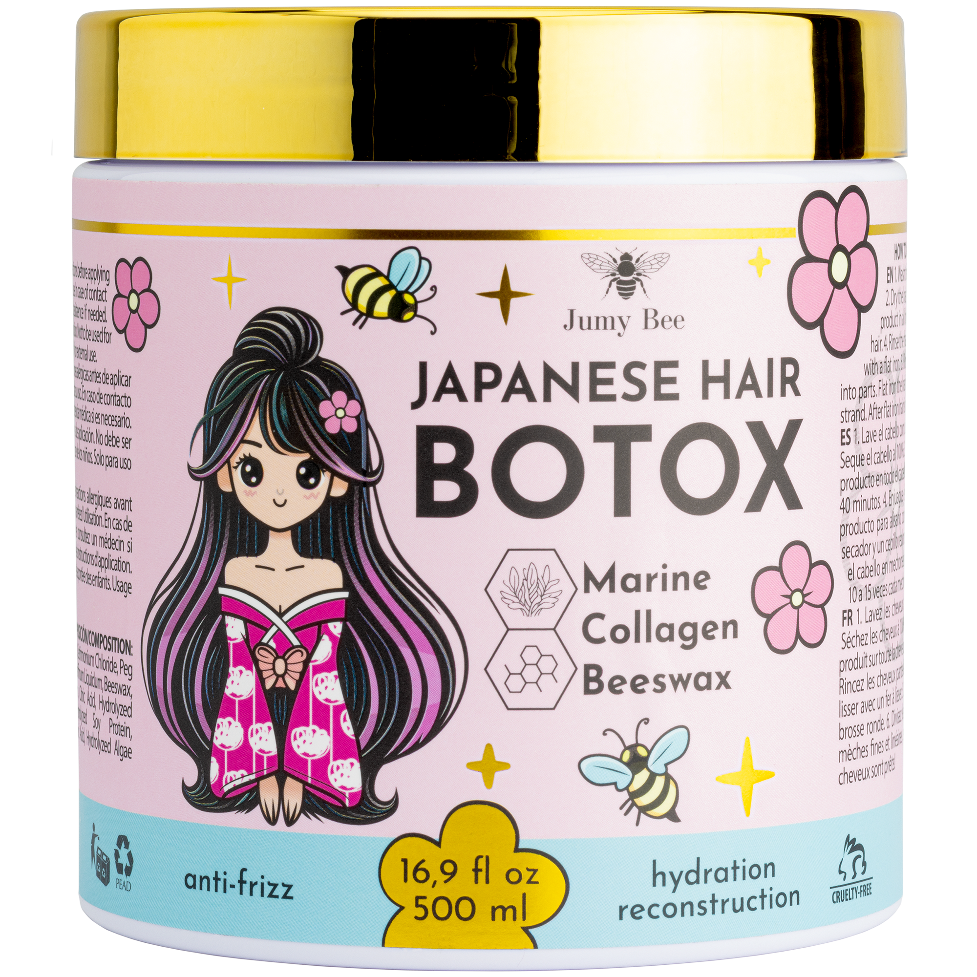 Japanische Botox-Keratin-Haarmaske – Tiefenreparatur & Anti-Frizz-Behandlung - 500 ml