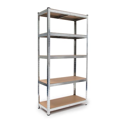 Relaxdays Heavy-Duty Shelf 10019041_0 Silver 90.0 x 41.0 x 180.0 cm