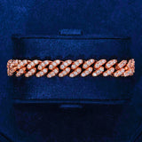 10mm Iced Cuban Bracelet - Roségold
