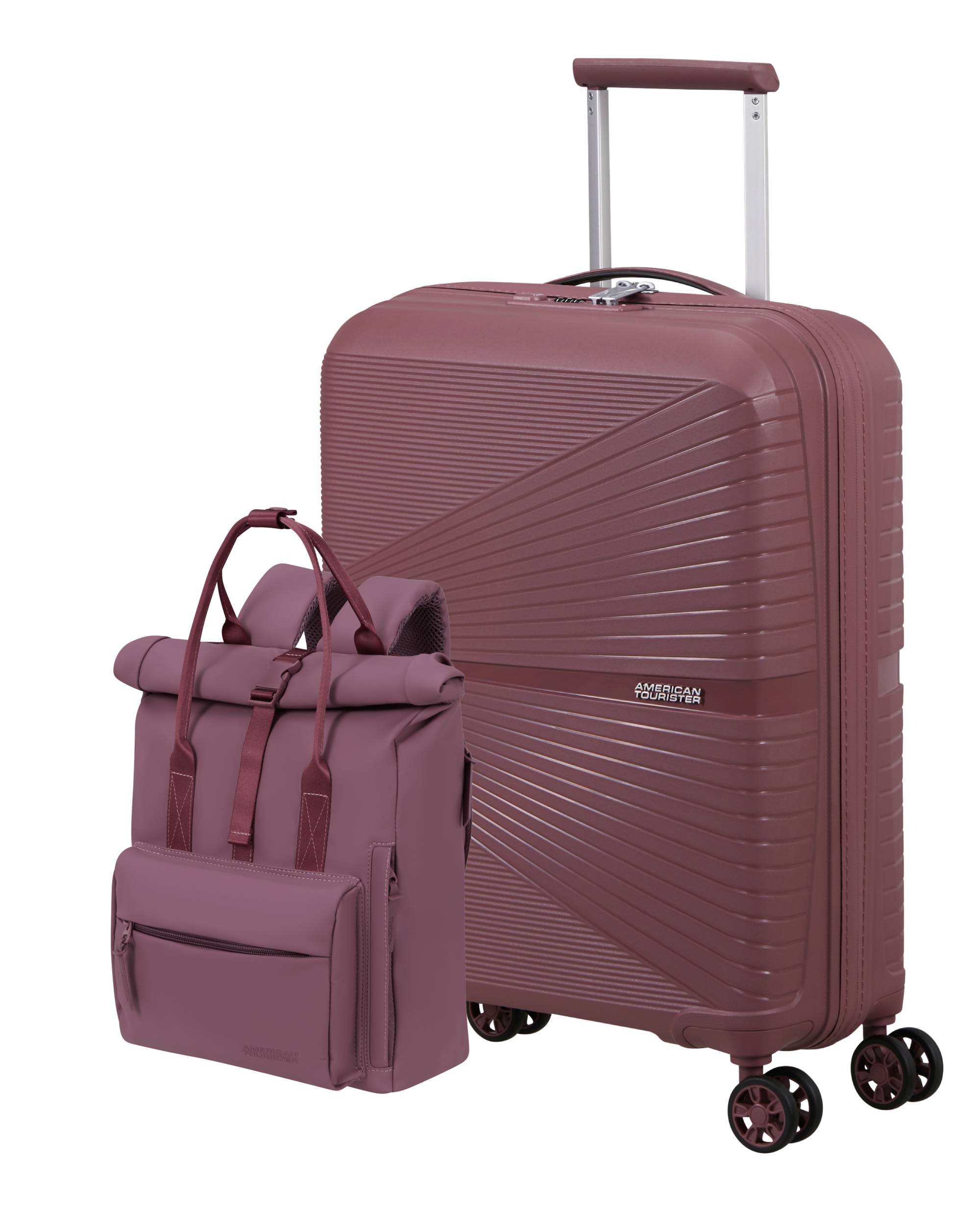 AMERICAN TOURISTER Set Kabinenkoffer 55cm AIRCONIC + 17L Rucksack URBAN GROOVE