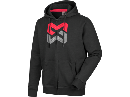 Sweatjacke mit Kapuze Logo schwarz
