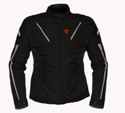 Dainese Stream Line D-Dry Lady Textiljacke Schwarz Ebony