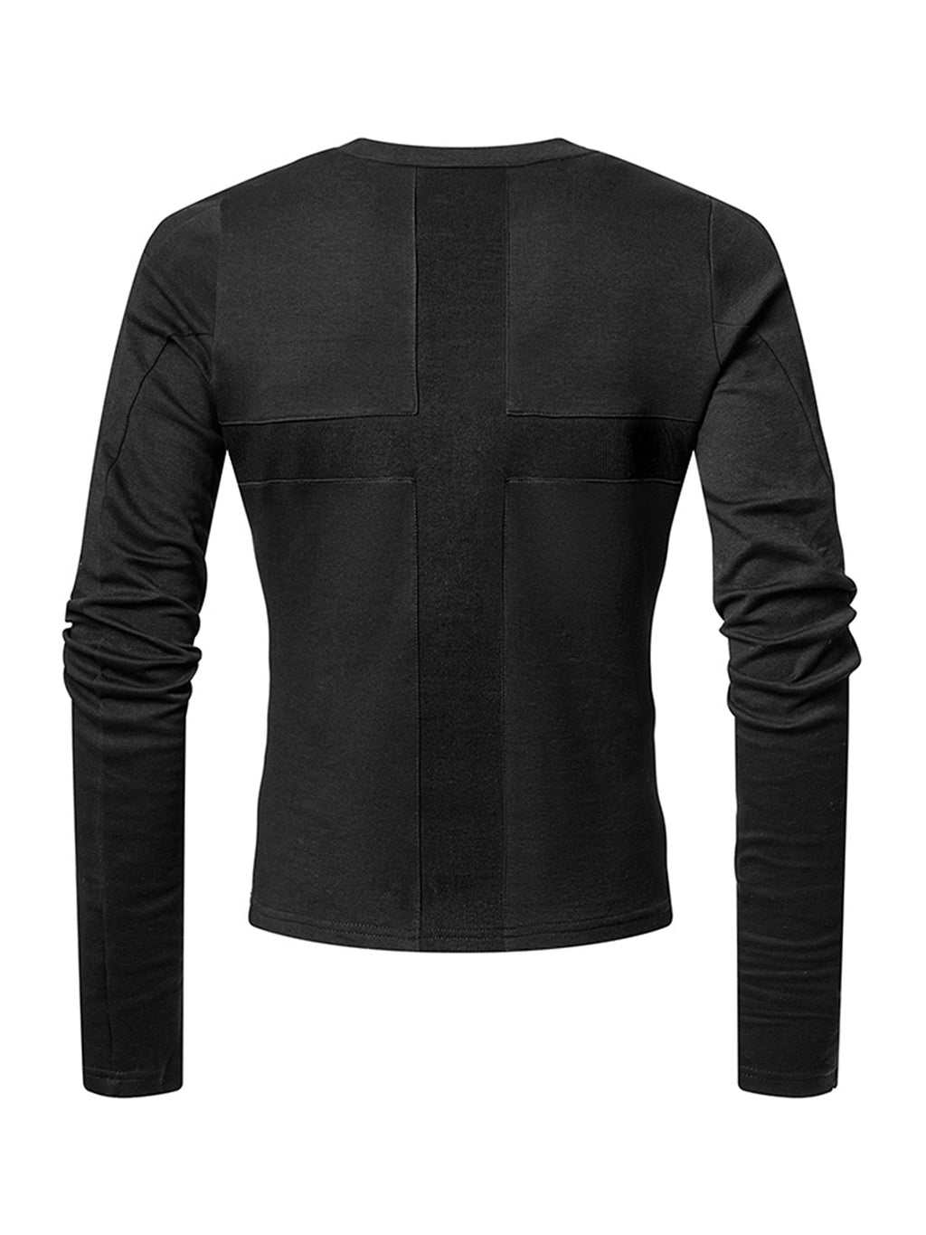 REBEL WAVE | Cross Print Slim Fit Gothic Tee