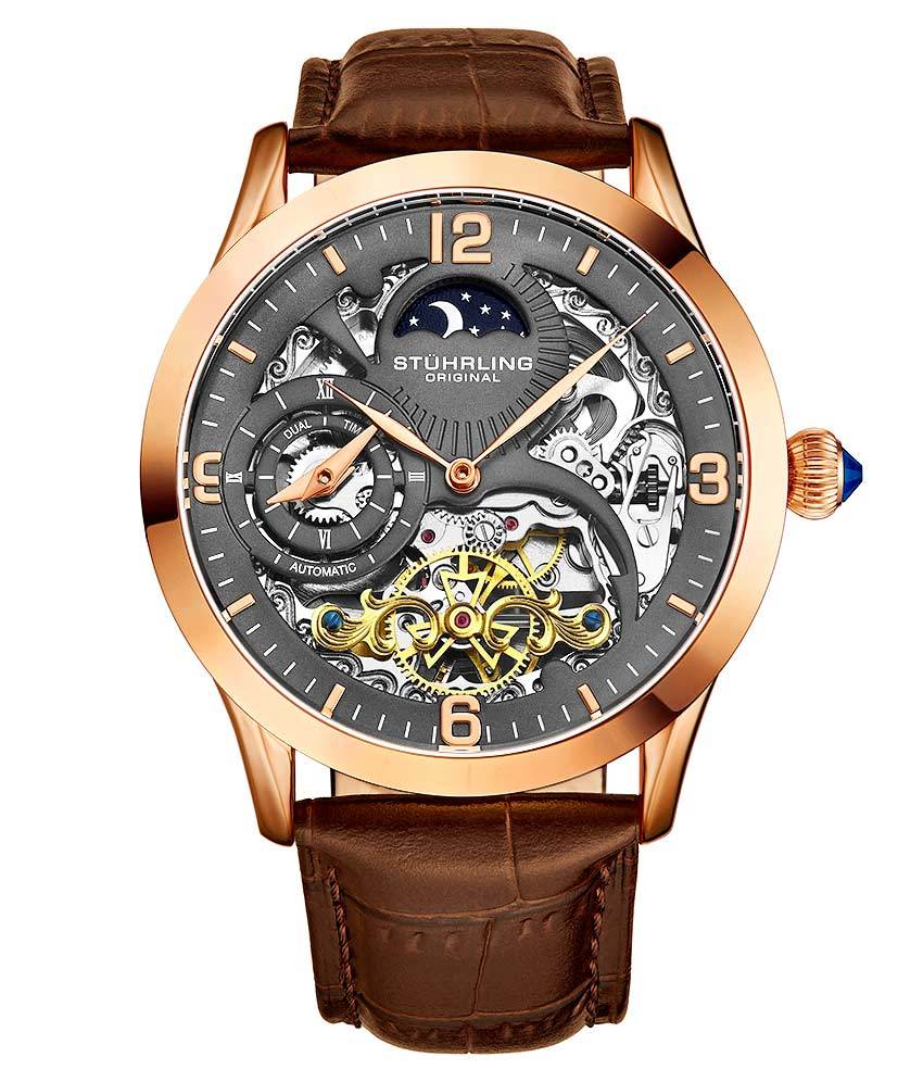 Stührling Spezialreserve 3921 Automatik 44 mm Skelett-Uhr