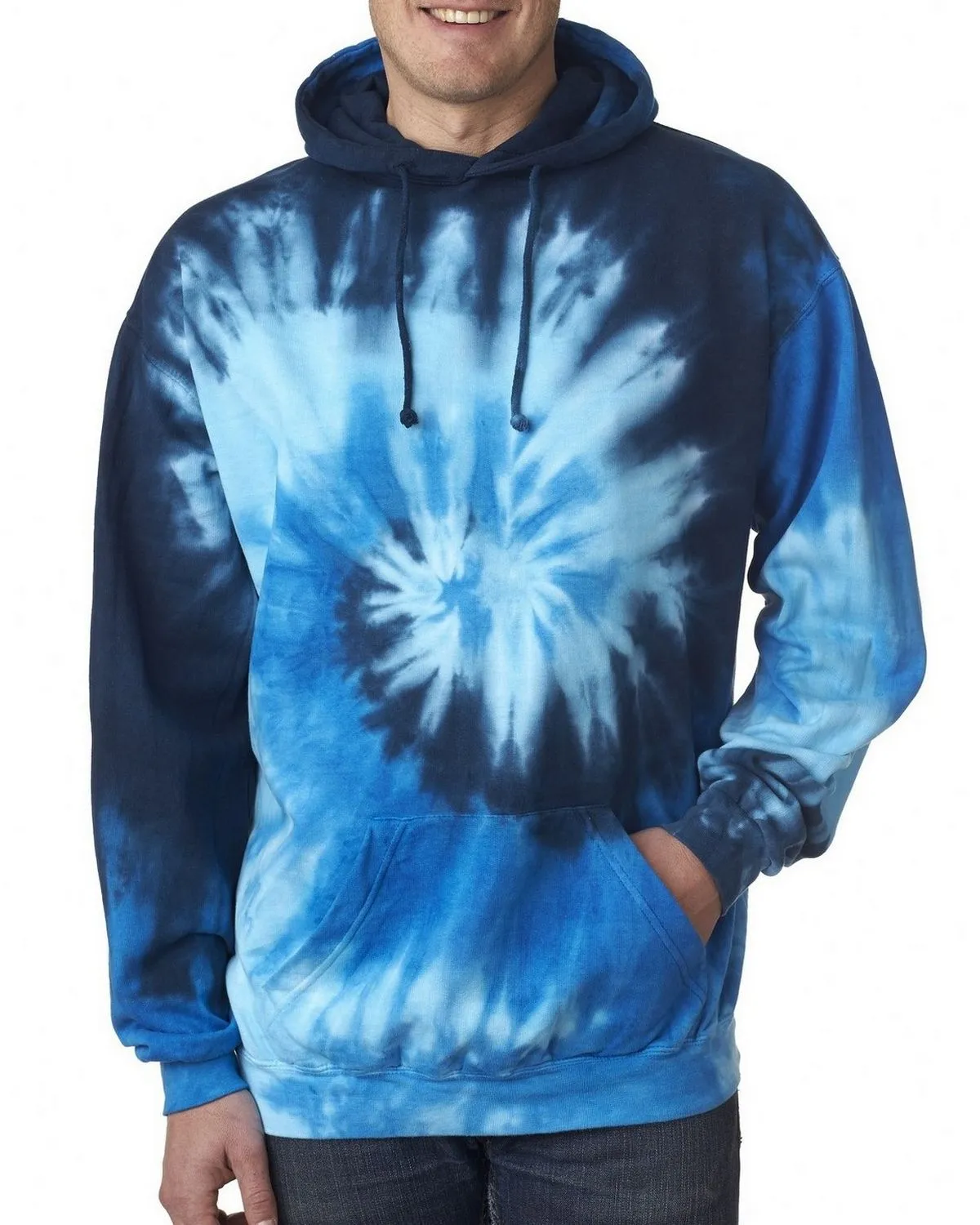 Tie-Dye 8777 Men's Tie-Dyed Hood Sweatshirt