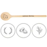 Personalisierter Kochlöffel mit Gravur | 25 cm | Buchenholz | Geschenkidee für Frauen & Männer
